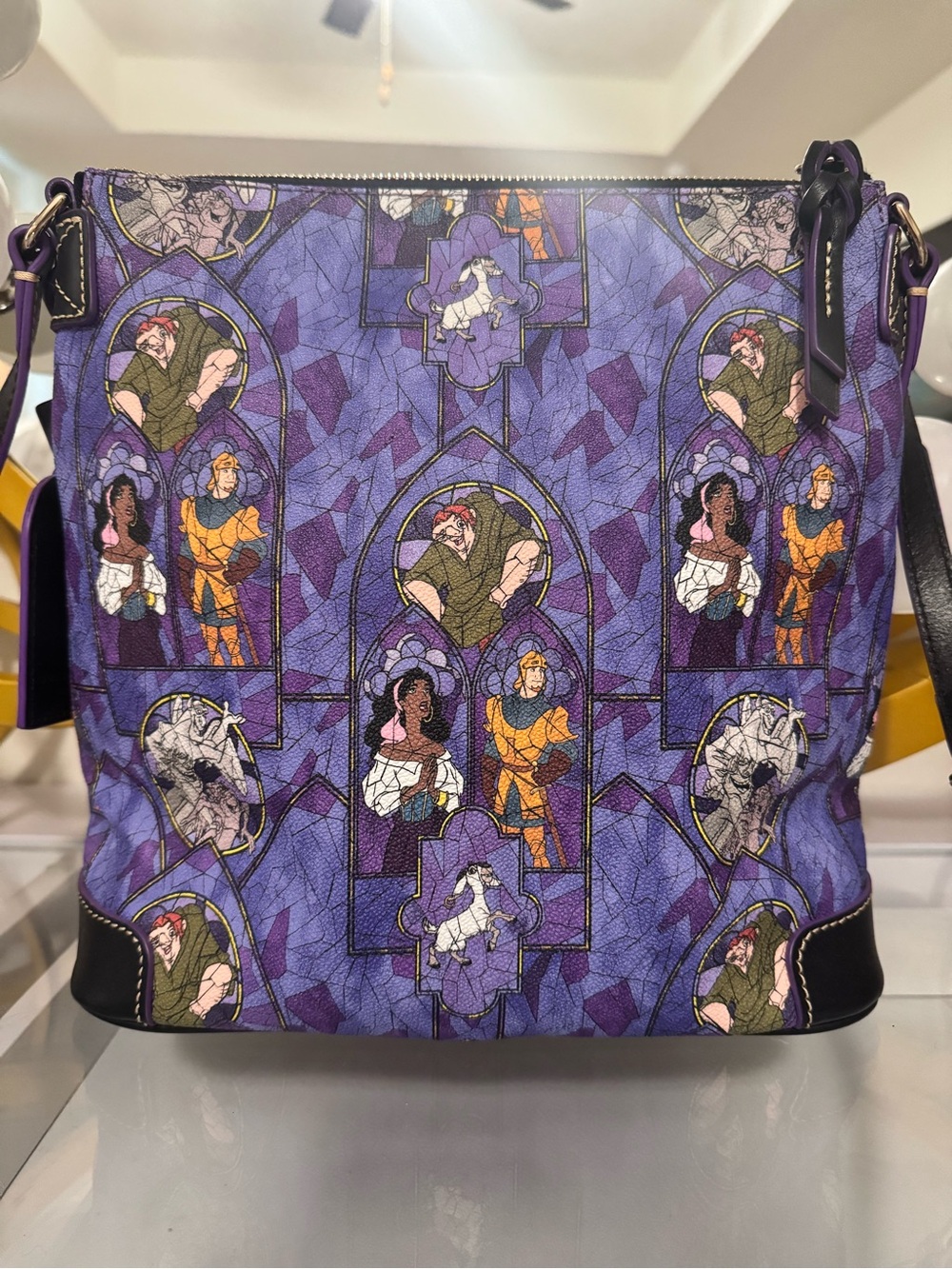 Disney Dooney & Bourke Purple Hunchback of Notre Dame Crossbody Bag - Picture 3 of 5